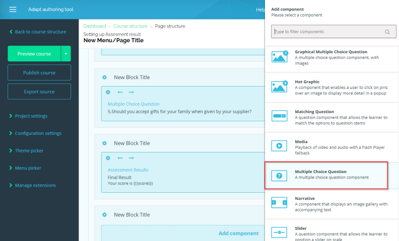 The Adapt Learning home page