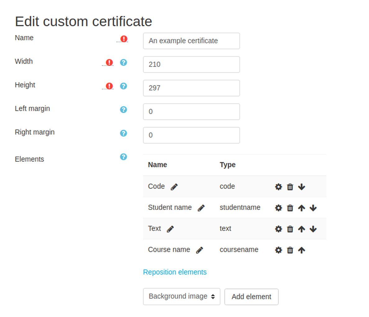 Custom Certificate plugin for Moodle