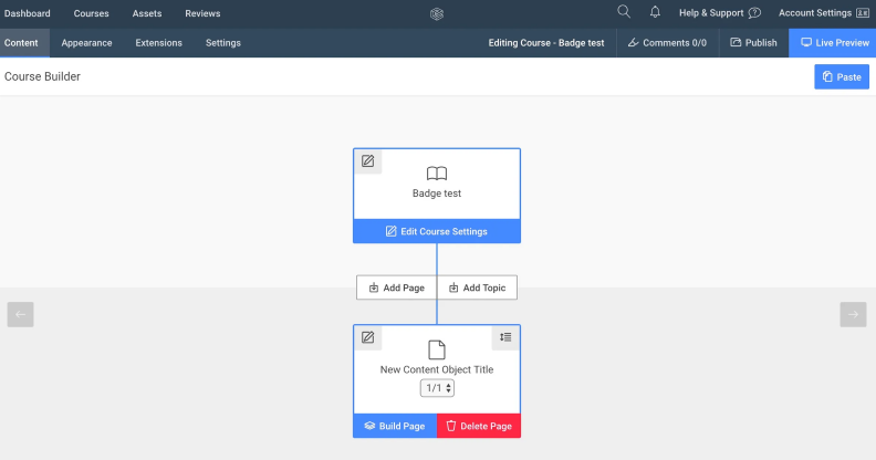 Creating a course with Evolve