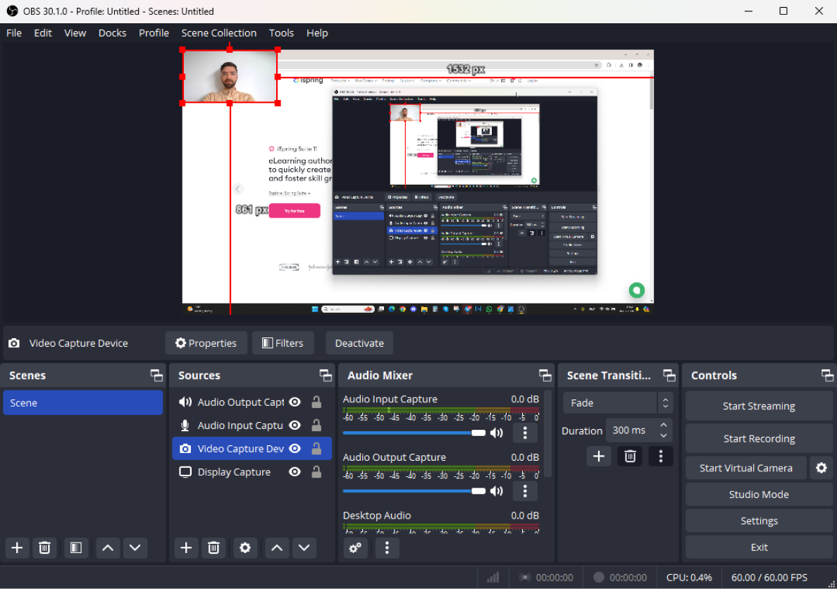OBS Studio for screen recording